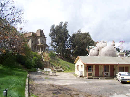 The Bates Motel with Whoville in the background.