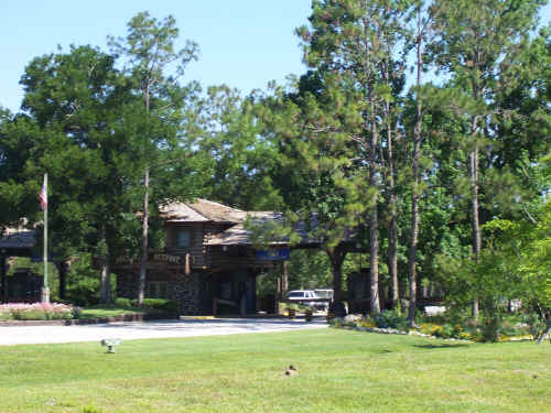 The check-in desk at Fort Wilderness.