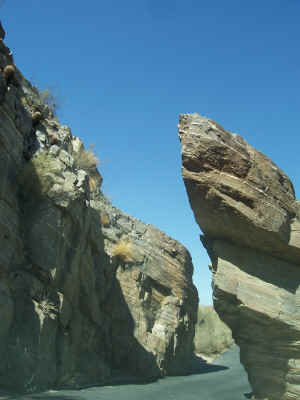 One car only through this narrow cleft in the rock