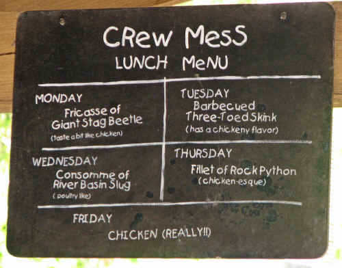 Yikes - I don't want to eat with the crew!