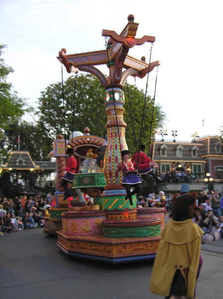 Acrobats in the evening parade.