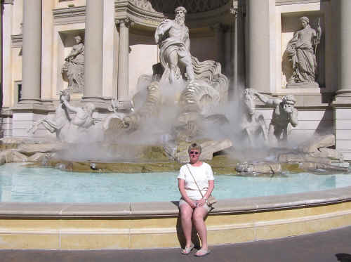 A fountain at Caesar's Palace.