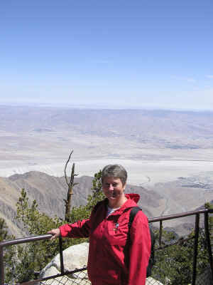 A view from the top of Mount San Jacinto - Palm Springs is to the right of the picture