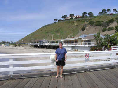 Carol on the pier at Malibu