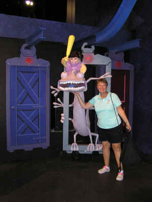 We got some great pictures on our walk through Monsters Inc.
