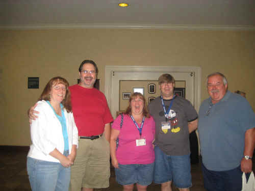 Saying goodbye and waiting for Deb Wills to start her presentation - Cathy, John, Merrie, Scott & Gary