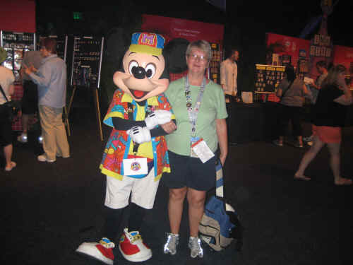 Mickey is a pin trader . . . so naturally he was there!