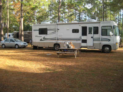 Our campsite in Walterboro, SC