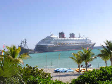 The Wonder seen from Castaway Cay