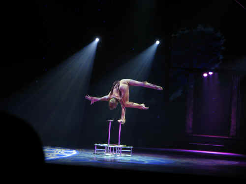 One of the gymnasts in the Imaginé show