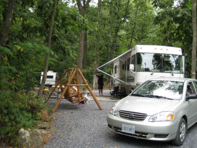 Our campsite at the Gettysburg KOA - we loved the campground!